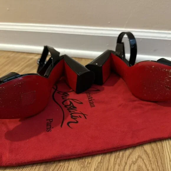 Christian Louboutin Miss Sabina Red Sole Ankle-Strap Sandals - Picture 5 of 7